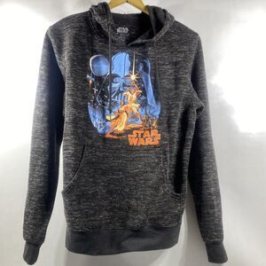 Star Wars Black Pullover Hoodie W/ Front Hand Pouch Men's Small 34-36